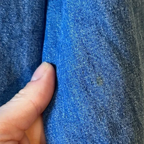 Denim Shirt Western Core Snap Button 100% Cotton Women’s Small - Picture 6 of 6